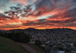 sunset & Sutro tower